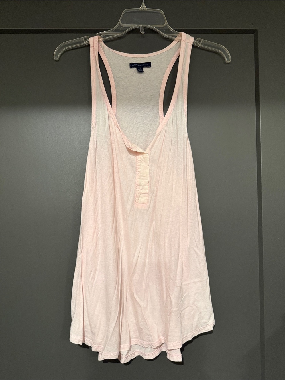 American Eagle Outfitters Pale Pink Button-Front Tank